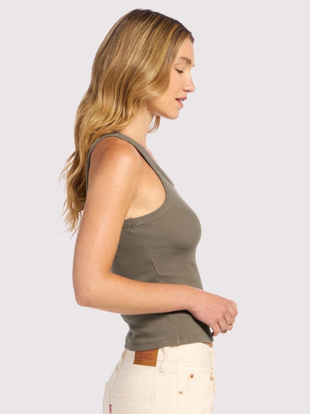 NWOT | Nuuds Essential Rib Tank Mocha - Picture 3 of 4